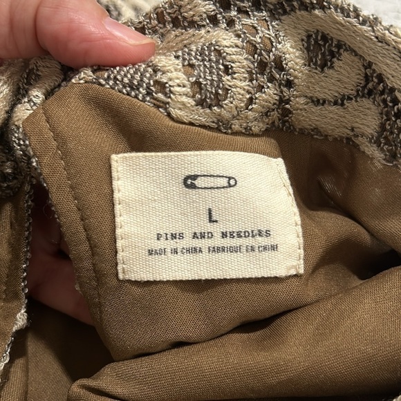 Pins and Needles Lace Crochet Open Back Long Sleeve Body Con Mini Dress - Small - Picture 9 of 11